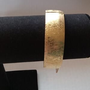 Monet Women's Brushed Gold Tone clasp bracelet. Classy, Vintage